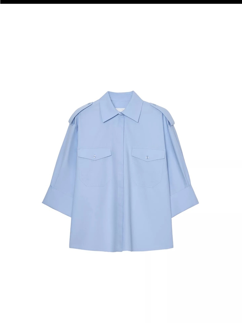 Women's Light Blue Shirt Coat